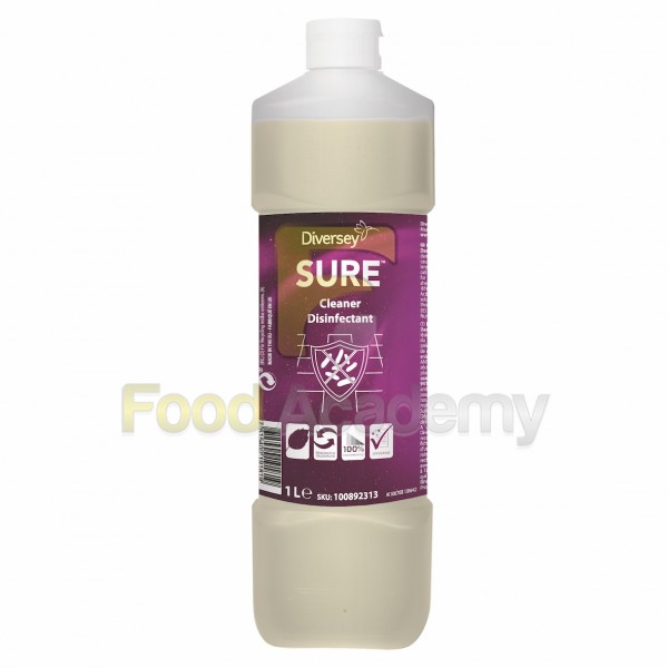 Средство дезинфицирующее с моющим эффектом Diversey SURE Cleaner Disinfectant, 4 х 1,5 л