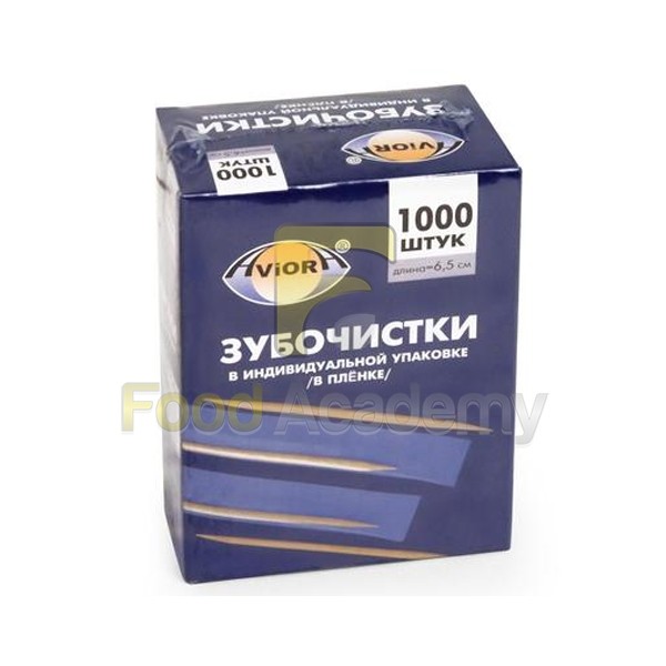Зубочистки в индивидуальной упаковке, 1000 шт.